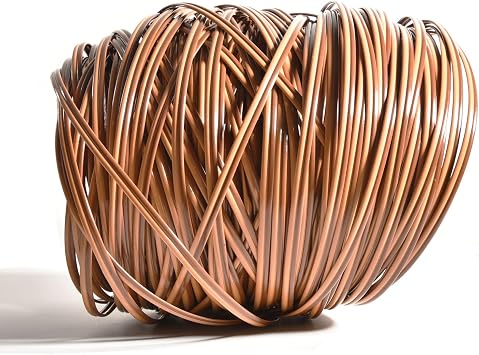 SaferCCTV 230FT Wicker Repair Supplies, Plastic Rattan Repair Kit for Wicker Chair Fixing, Basket, DIY Garden Patio Furniture Repair, Yellow-Brown