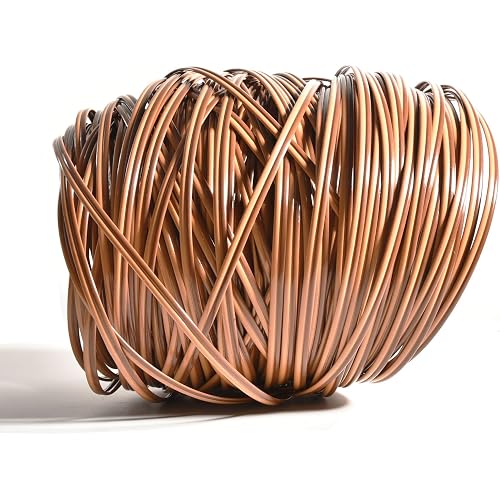 SaferCCTV 230FT Wicker Repair Supplies, Plastic Rattan Repair Kit for Wicker Chair Fixing, Basket, DIY Garden Patio Furniture Repair, Yellow-Brown