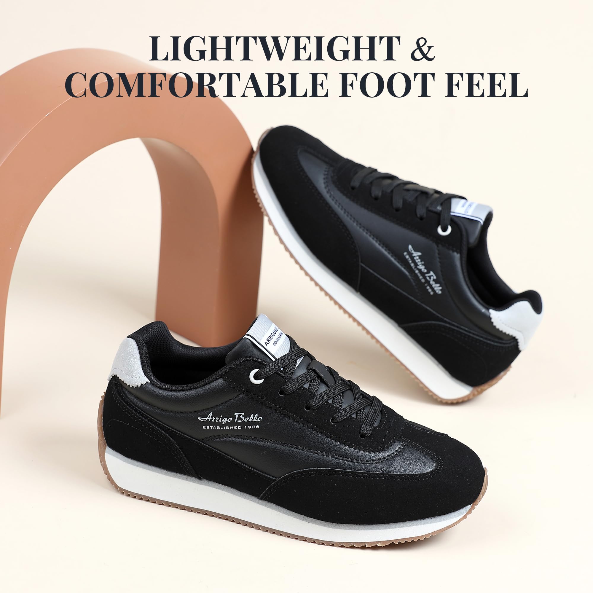 ARRIGO BELLO Basket Femme Chaussure Sport Running Shoes Ville Cuir Sneakers Mode Marche Confortable Chaussures Taille 36-41