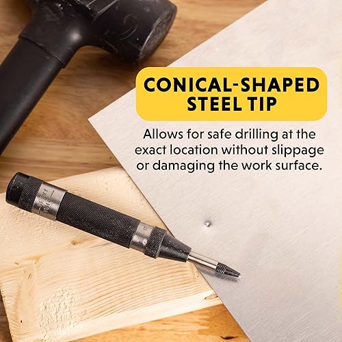 Miniatura 8 de Punzón automático de acero inoxidable General Tools  Instruments con trazo ajustable