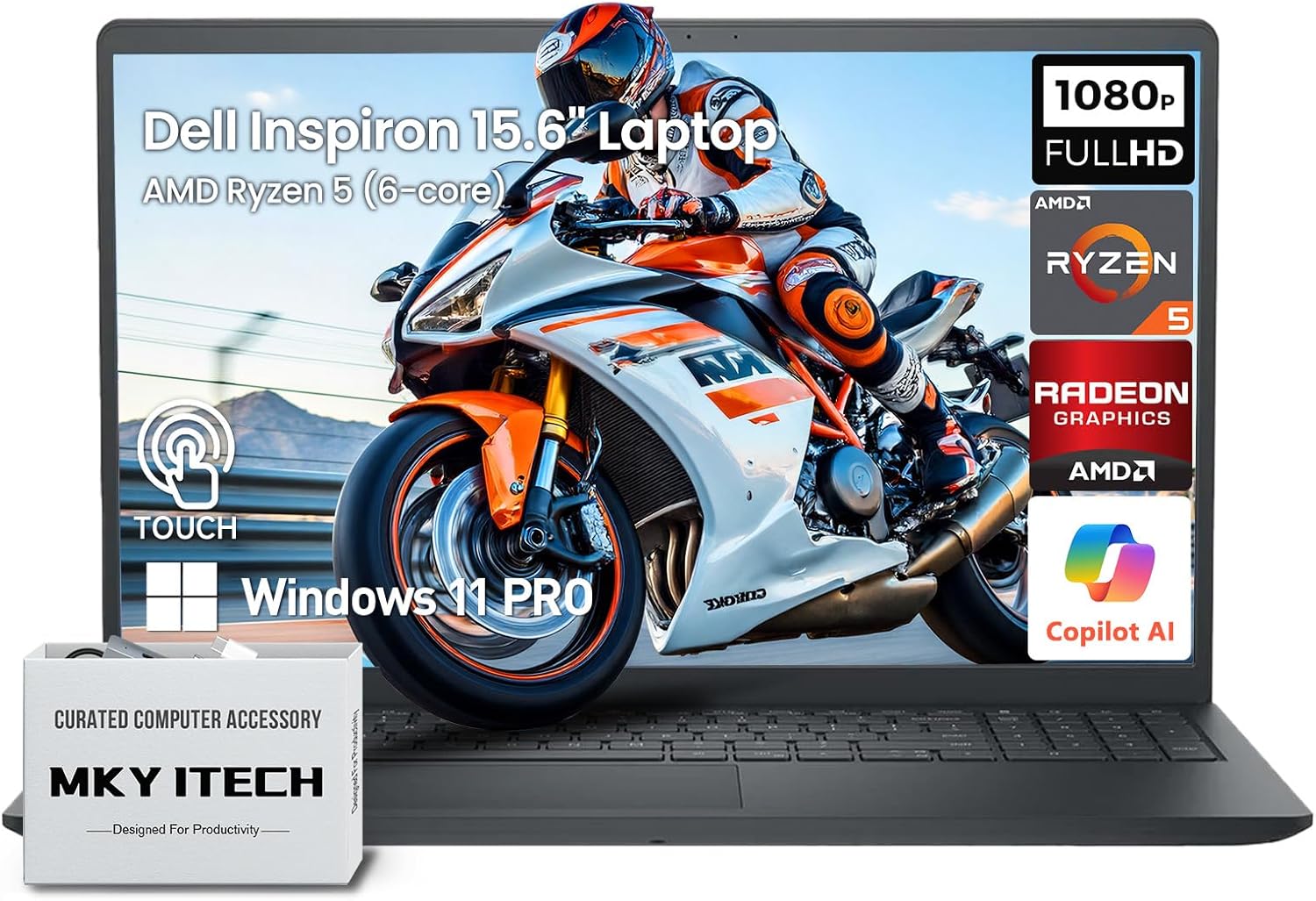 2026 Dell Inspiron 15 Touchscreen Laptop Computer, 15.6″ FHD IPS Touch Screen St…