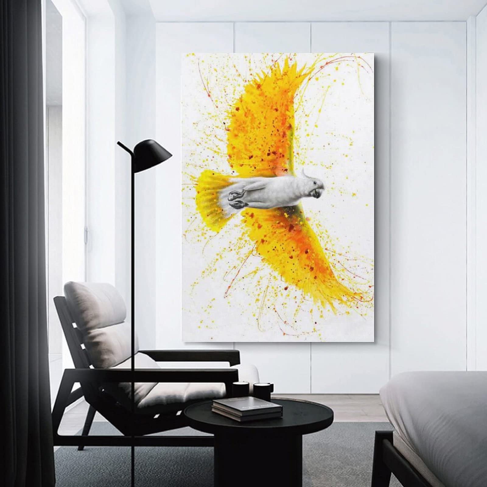 Amazon.co.jp: 鳥のアートポスター歌う夏の鳥のキャンバスアート