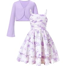 Girls Layered Ruched Dress for 7-16Y Adjustable Strap Outfit with Cardigan