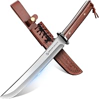 Dream Reach Túlélő Kés 21cm Rögzített Pengével - Vadász Machete Bőr Tokkal Kemping Túrázás Horgászat Outdoor Survival Kés 1