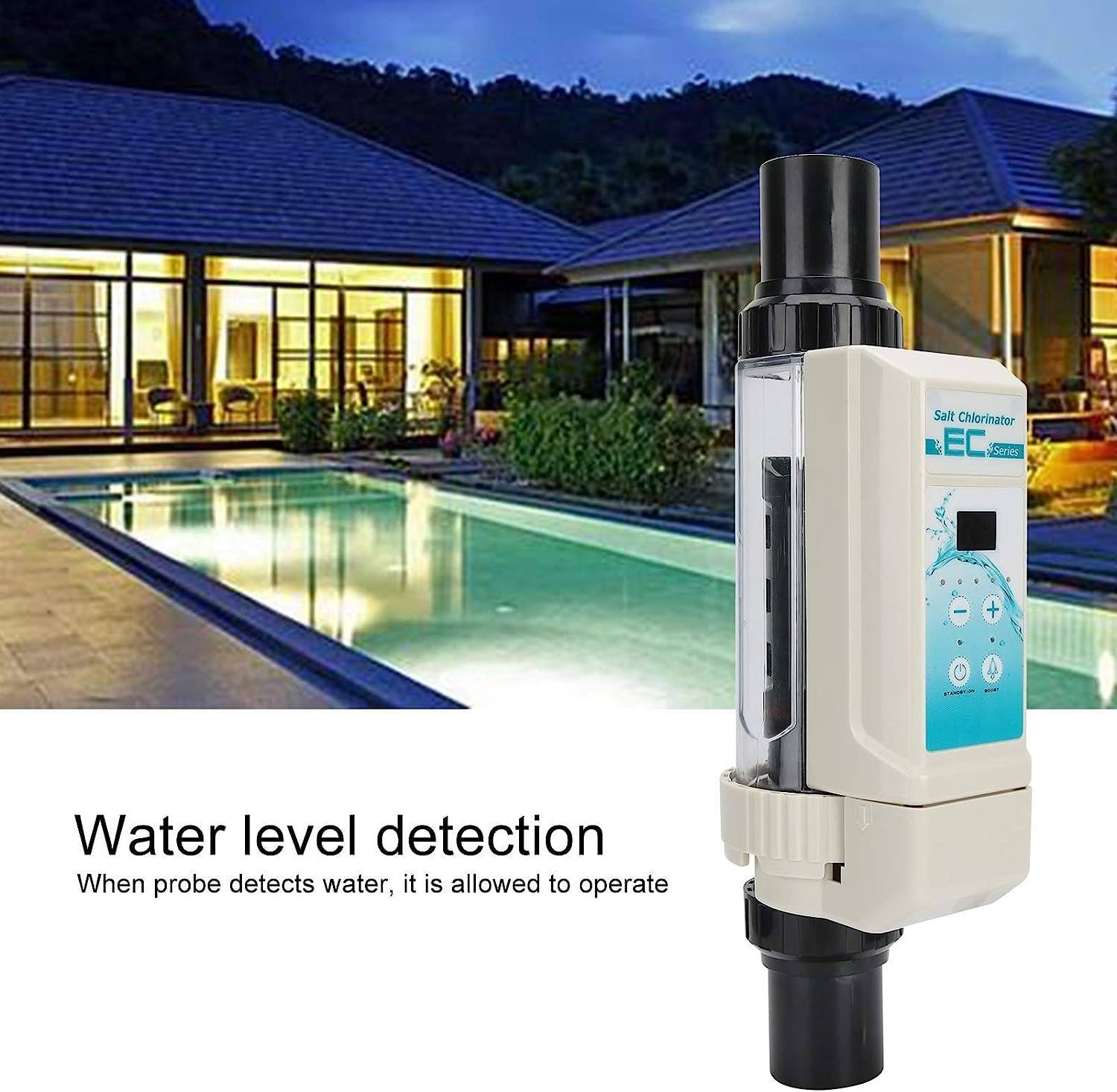 TAHALI Cellule de chlorinateur d'eau salée, système de chlorinateur de sel, générateur de Chlore, électrolyseur Chlorinateur de sel de Piscine, électrolyseur de Chlore,EC12