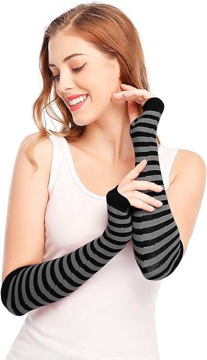 Bienvenu Punk Gothic Rock Long Arm Warmer Fingerless Gloves