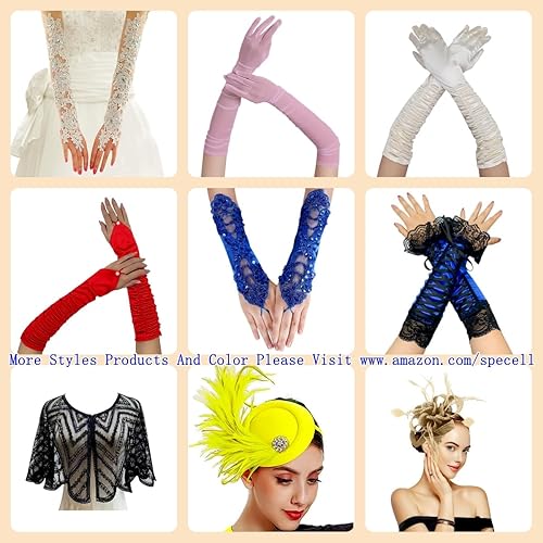 Miniatura 6 de Specell 1920s Shawl Bridal Shawls Sequin Beaded Shawl And Wraps Bolero Flapper Cover Up For Evening Dresses Wedding Party Etc