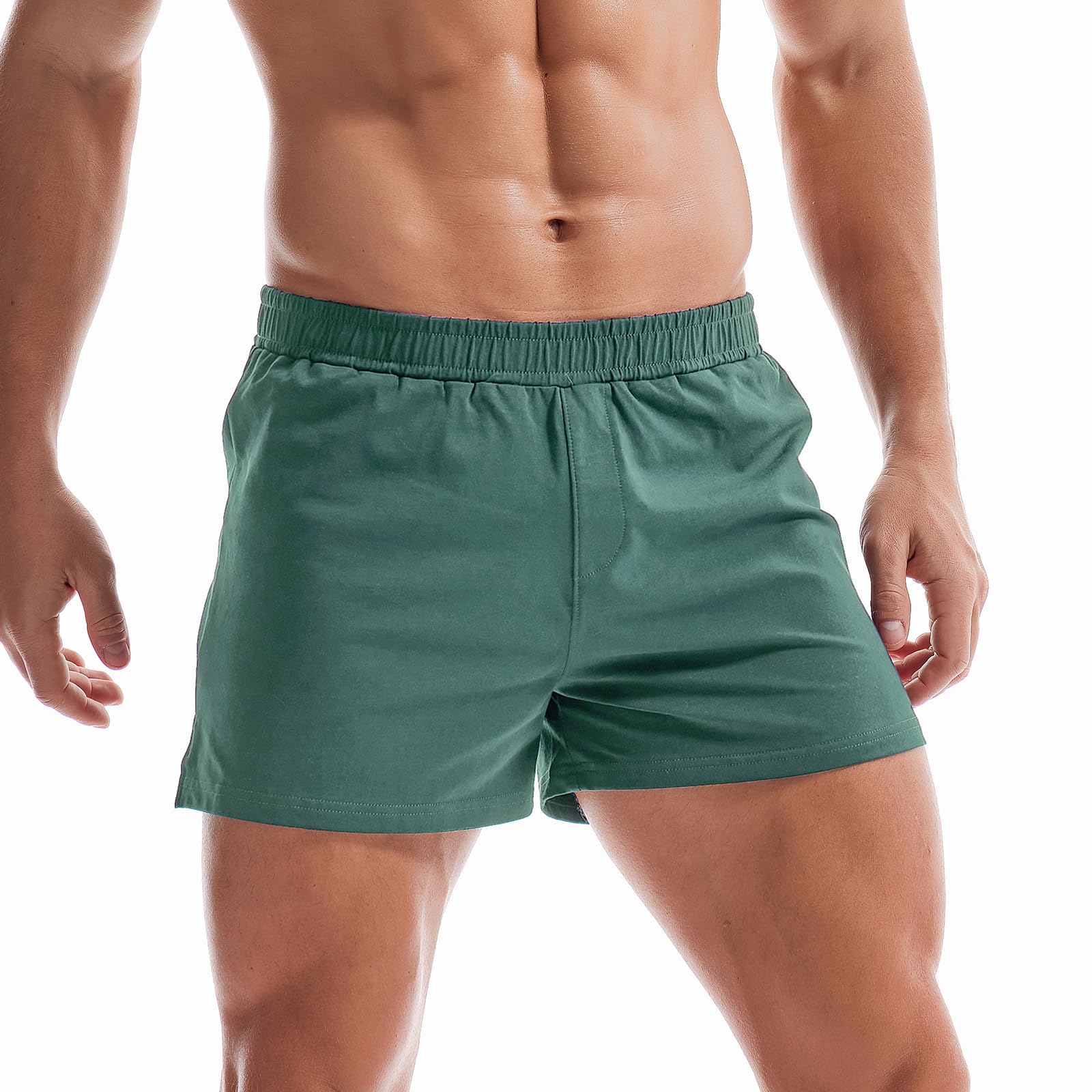 amy coulee Mens Gym Shorts 3" Bodybuilding Workout Shorts Lightweight Running Lounge Cotton Sleep Bottoms-picture-43
