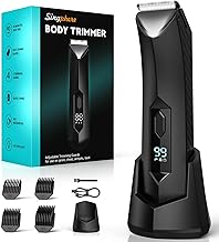 Singphere Men's Body Clipper for 4 Private Parts with LED Light and Screen, Intimate Shaver with Combs Limit, IPX7 for Wet/Dry Use for Armpits, Members