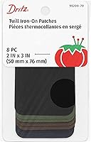 Vista 13 de Dritz Sarga, 5 x 5 pulgadas, 4 unidades, parches para planchar surtidos, colores oscuros