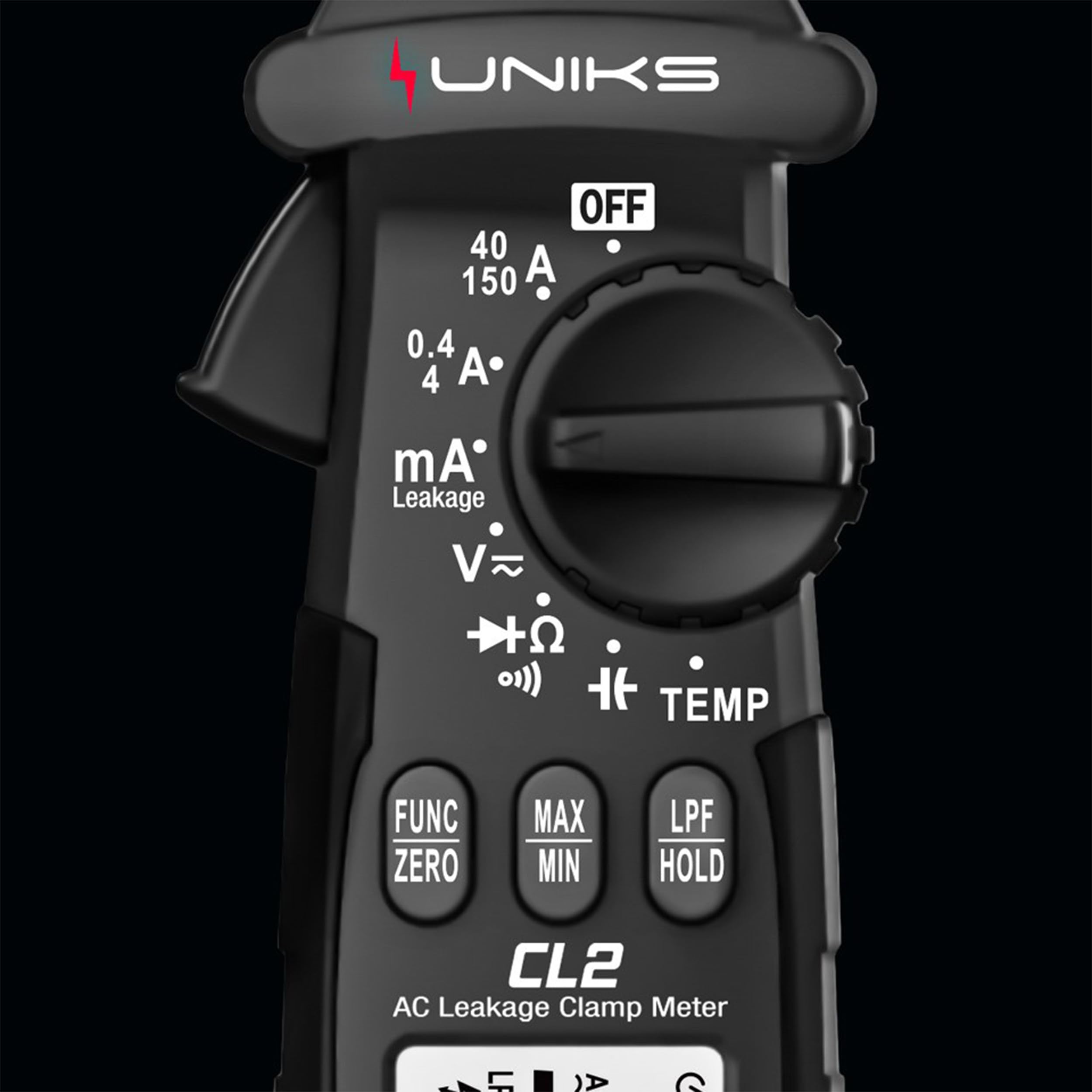 UNIKS – Pinza Amperometrica Professionale CL2 per Correnti di Dispersione, Tensione AC/DC, TRMS 600V