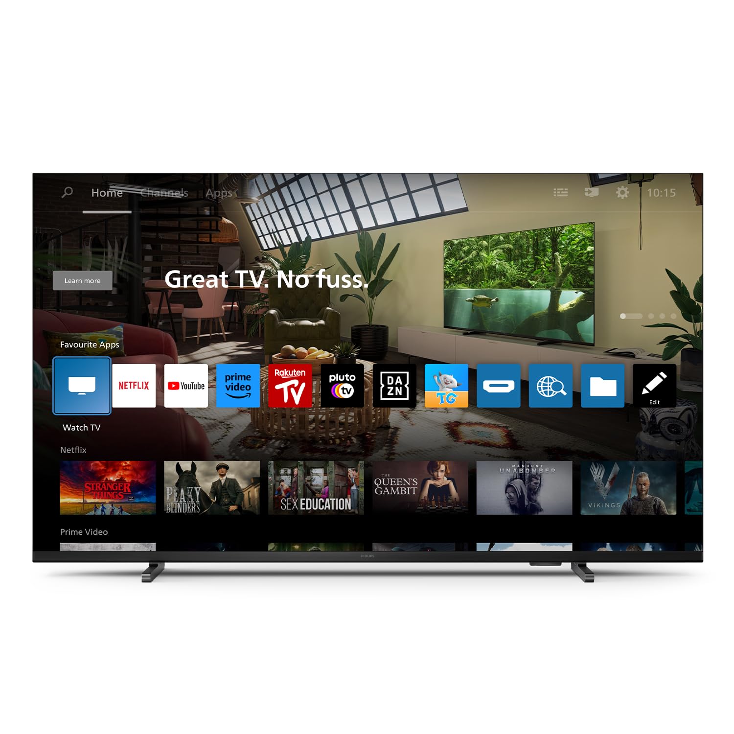 Philips 50PUS7609 4K LED Smart TV - 50-Zoll Display mit Pixel-präziser Ultra HD Titan OS Plattform und Dolby Atmos-Klang. Funktioniert mit Alexa und Google Sprachassistent – Anthrazitgrau