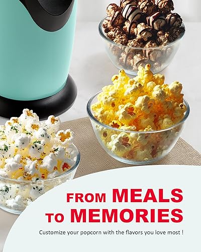 Miniatura 6 de Máquina eléctrica de palomitas de maíz de 12 tazas con taza medidora y derretidor de mantequilla, de estallido rápido y sin aceite,