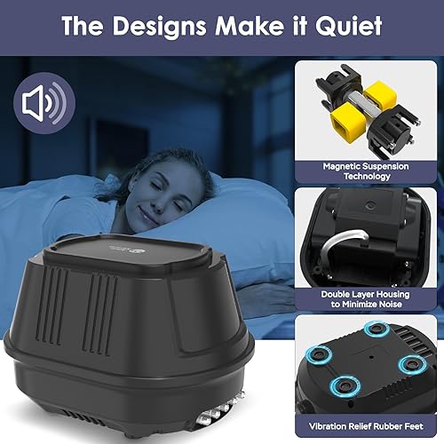 Miniatura 3 de AquaMiracle Bomba de aire silenciosa para acuario, bomba de aire para tanque de peces, burbuja de acuario de alta presión, burbuja de tanque de