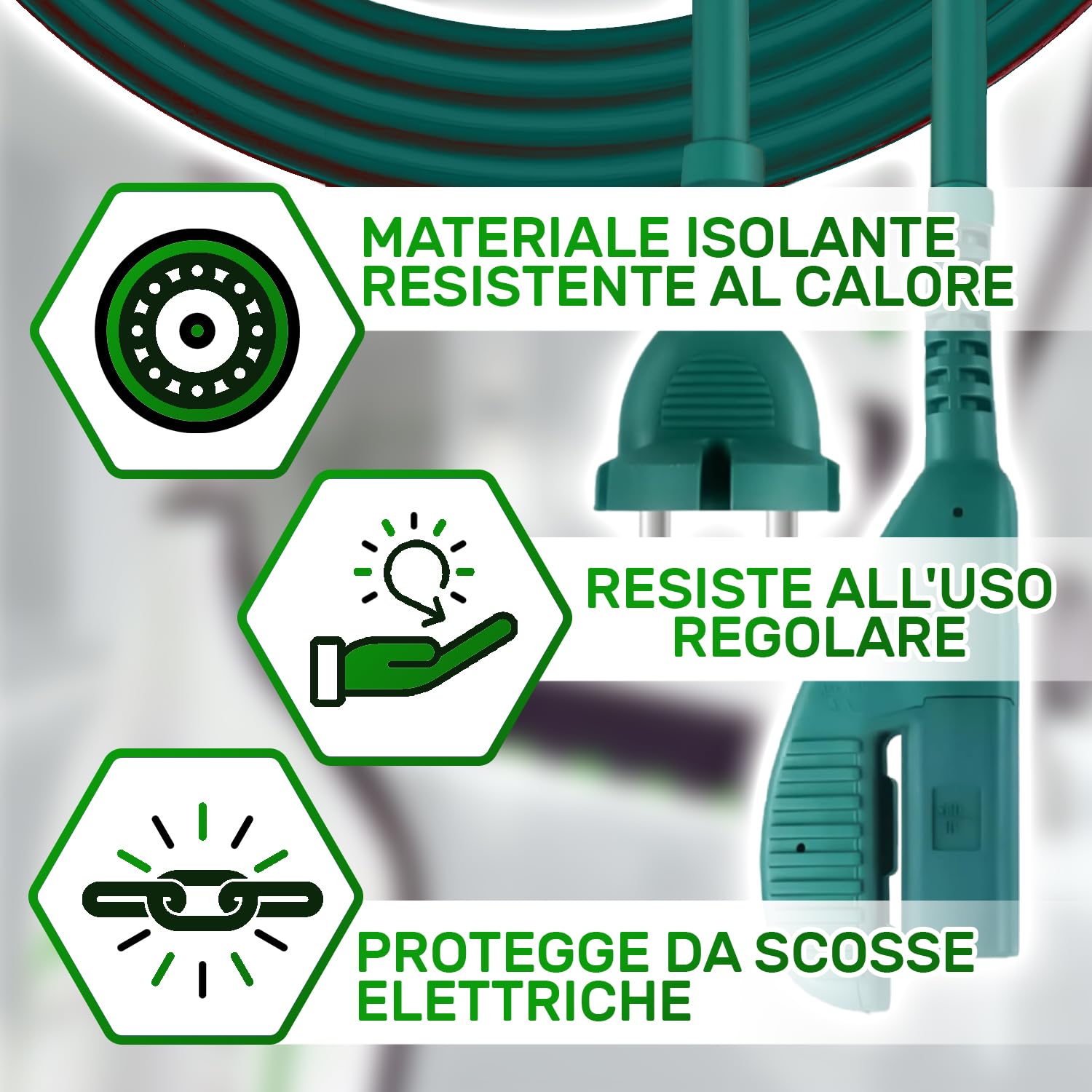 Cavo Alimentazione 10 Metri Per Vorwerk Folletto VK 135 E VK 136