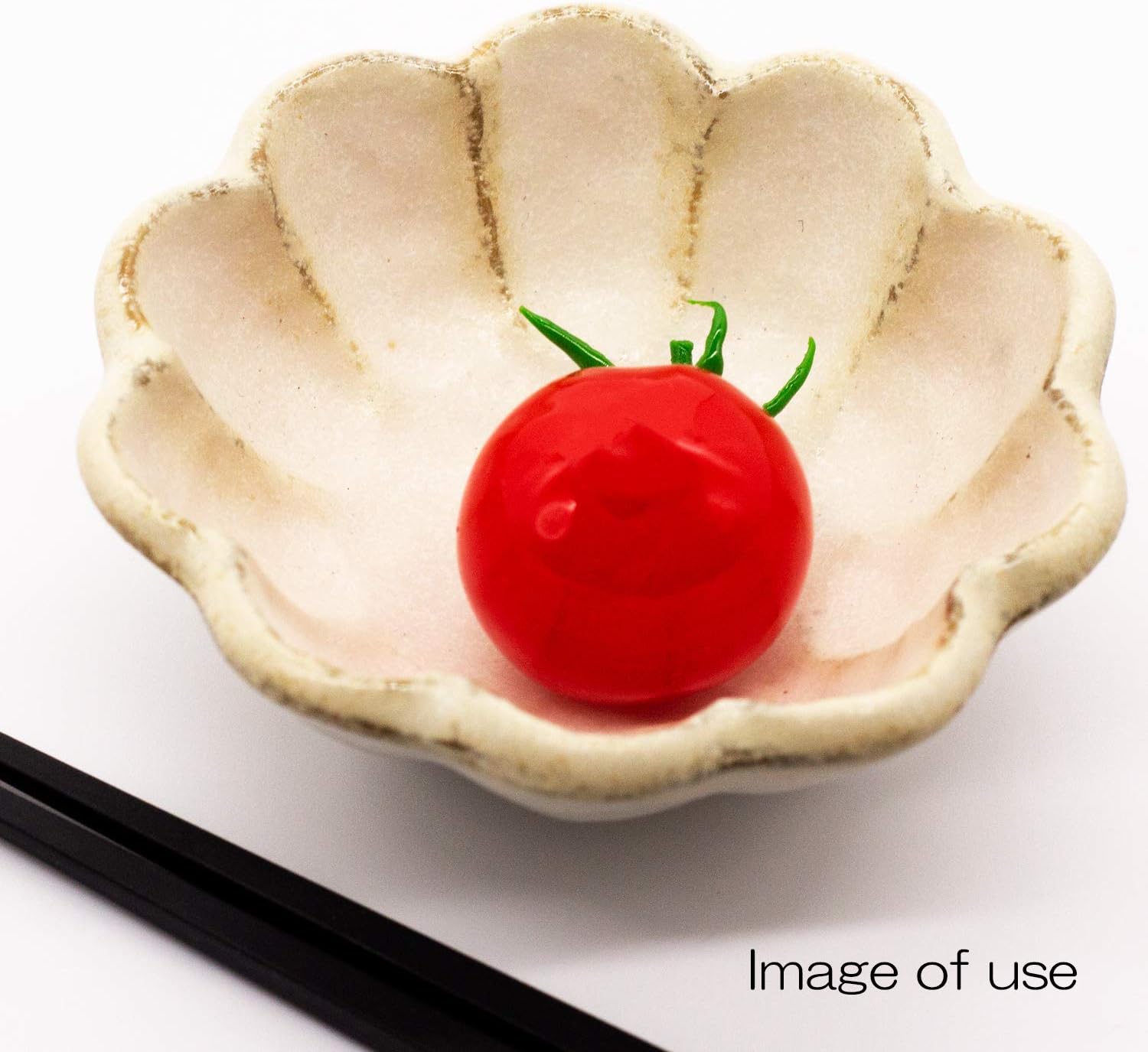 Mino Ware 555-0009 Kaneko Komohei Linka Bowl, Plate, Bean Bowl, White, Kneeling Flowers, Diameter 3.1 inches (8 cm), Microwave and Dishwasher Safe, Made in Japan