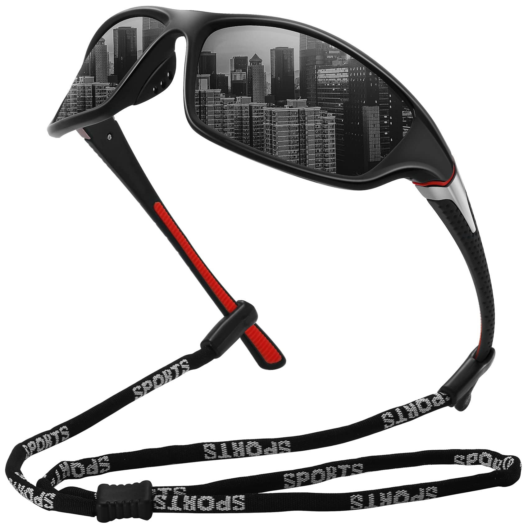 MEETSUN Gafas de sol deportivas polarizadas, conducción, ciclismo, gafas de sol de pesca, protección 100% UV400 para Unisex Adulto