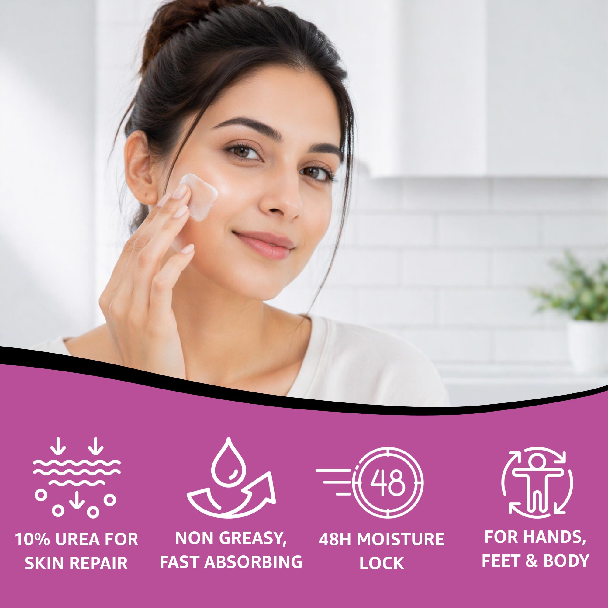Harnstoffcreme 10% Trockene Haut Feuchtigkeitscreme mit Salicylsäure und Lavendelöl. Triple Action, Urea Healing, Hydrating und Therapeutische Creme für Handfuß und Körper. (Creme, 4oz) (Creme)
