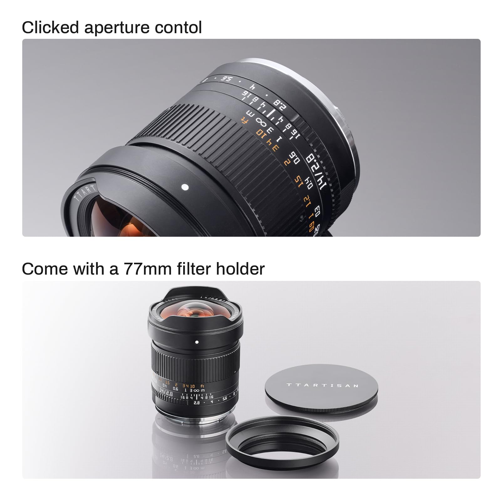 Amazon | TTARTISAN 14mm F2.8 フルサイズ 超広角 単焦点レンズ 114°画