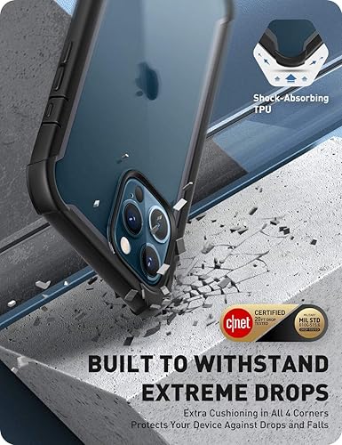 Miniatura 4 de i-Blason Ares - Funda para iPhone 12 Pro Max de 6.7 pulgadas (versión 2020), funda transparente resistente de doble capa con protector de pantalla