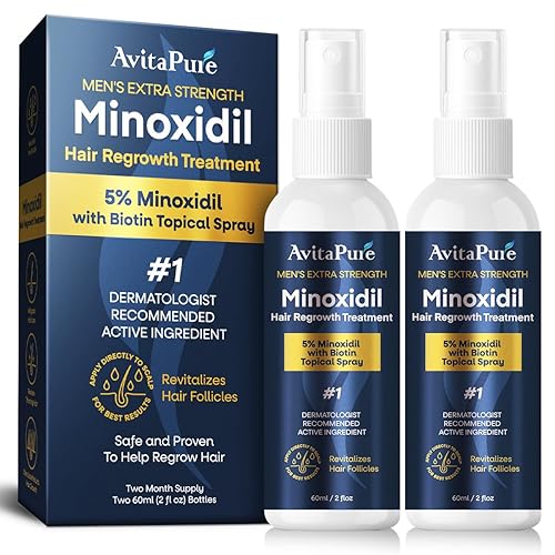 5% de minoxidil para hombres en aerosol para el crecimiento del cabello, tratamiento extra fuerte para el crecimiento del cabello para hombres para