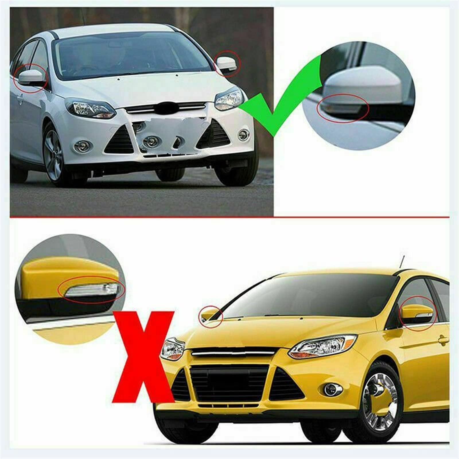 Jadeshay Indicatori Di Direzione,2 Pezzi Ala Indicatore Specchio