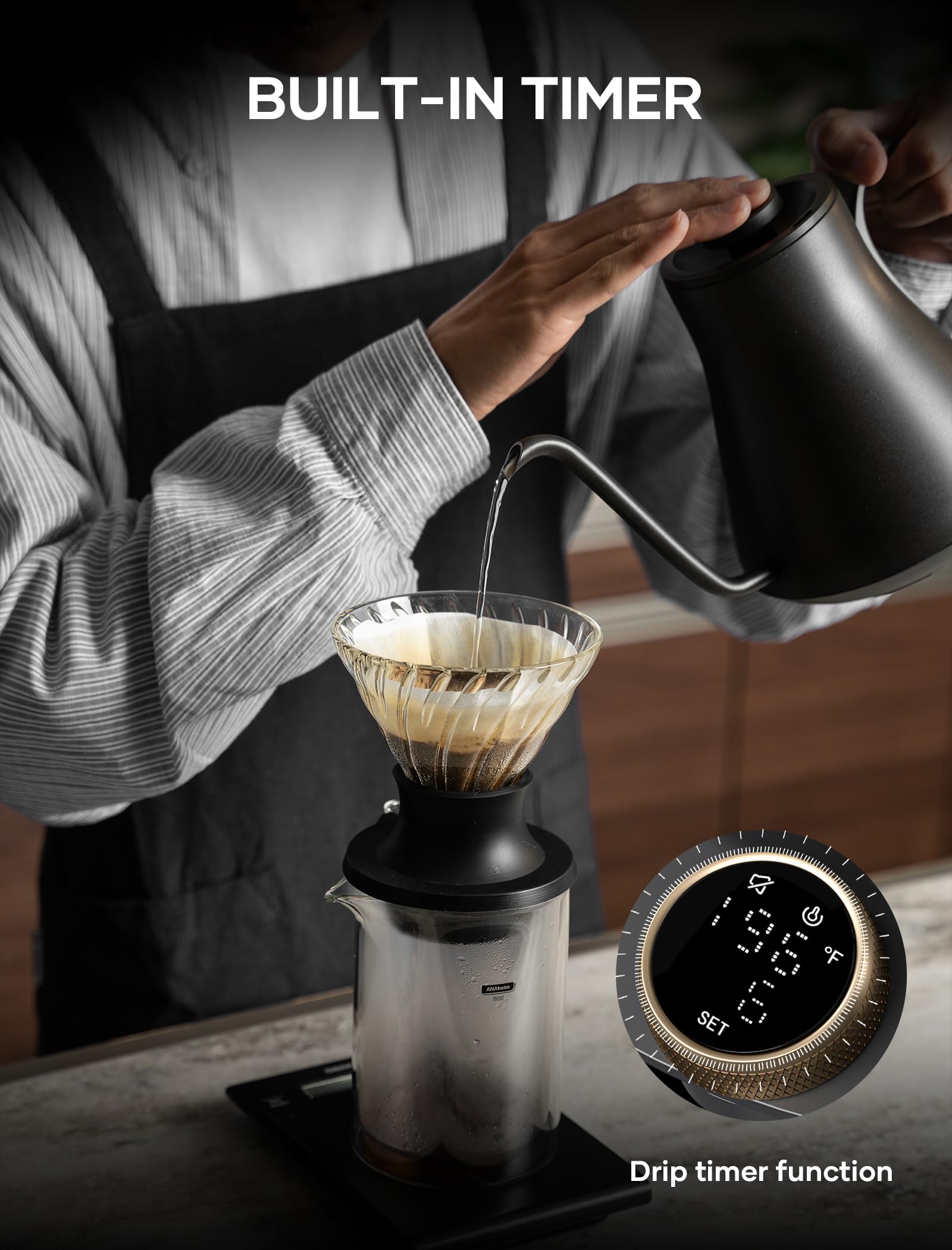 Amazon.com: Cocinare FLOW M9 Gooseneck Electric Kettle with