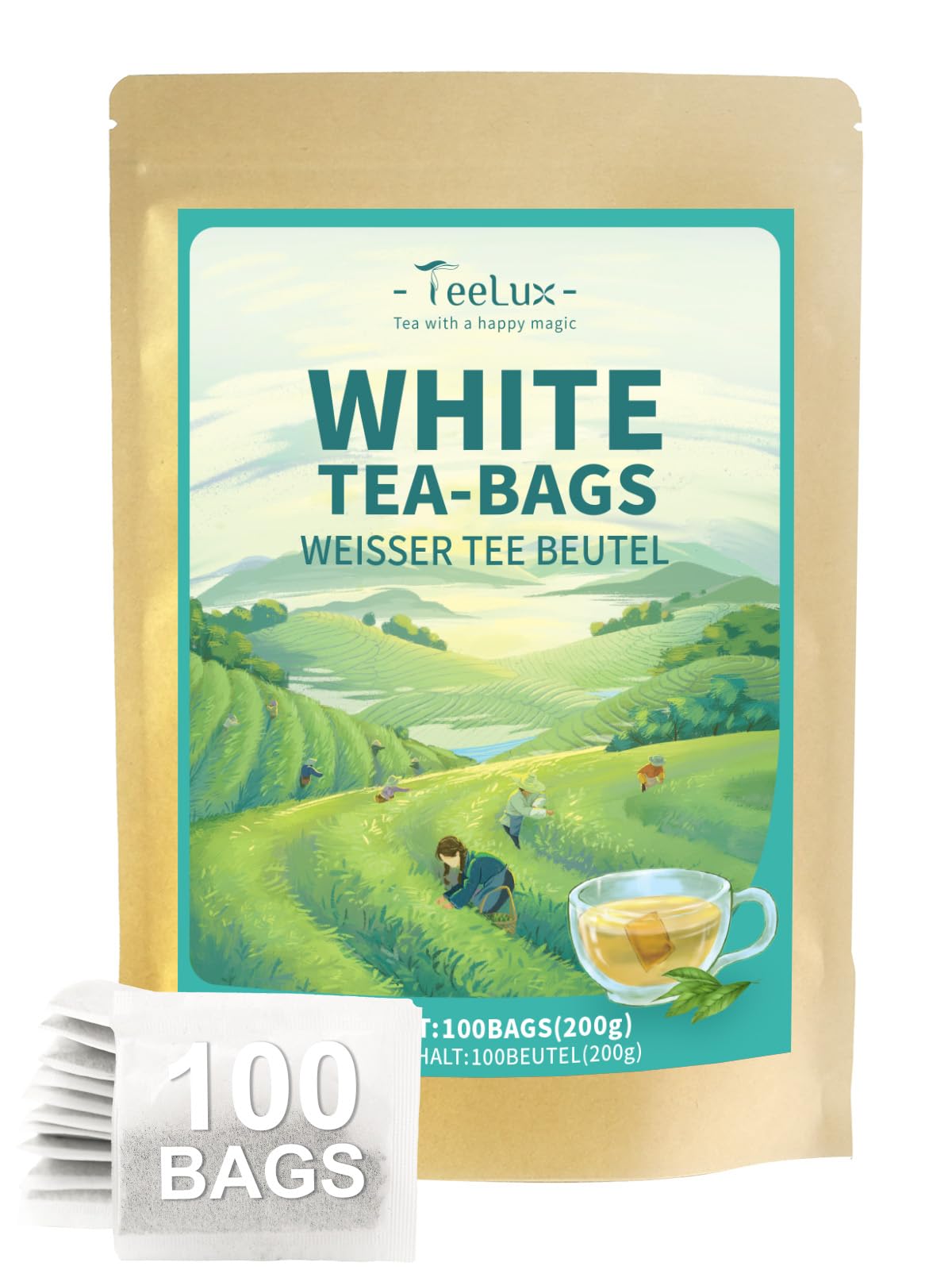TeeLux Dandelion Leaf & Root Tea Bags 100 Count, Vegan, Rich Flavor, Premium Dandelion Tea, Natural Caffeine Free Herbal Tea — view 11