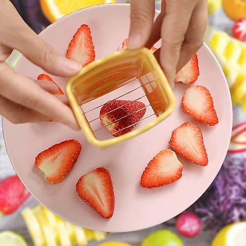 Miniatura 2 de Cortador de tazas - NUEVO Cortador de huevos de taza de fruta, cortador de fresas de plátano de acero inoxidable, fabricación rápida de frutas
