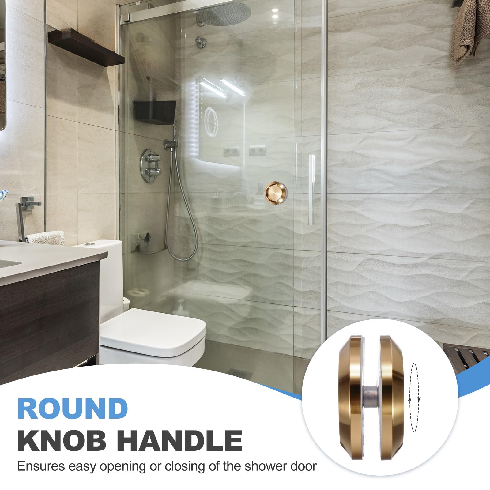 PATIKIL Round Sliding Glass Door Handle - Image 4