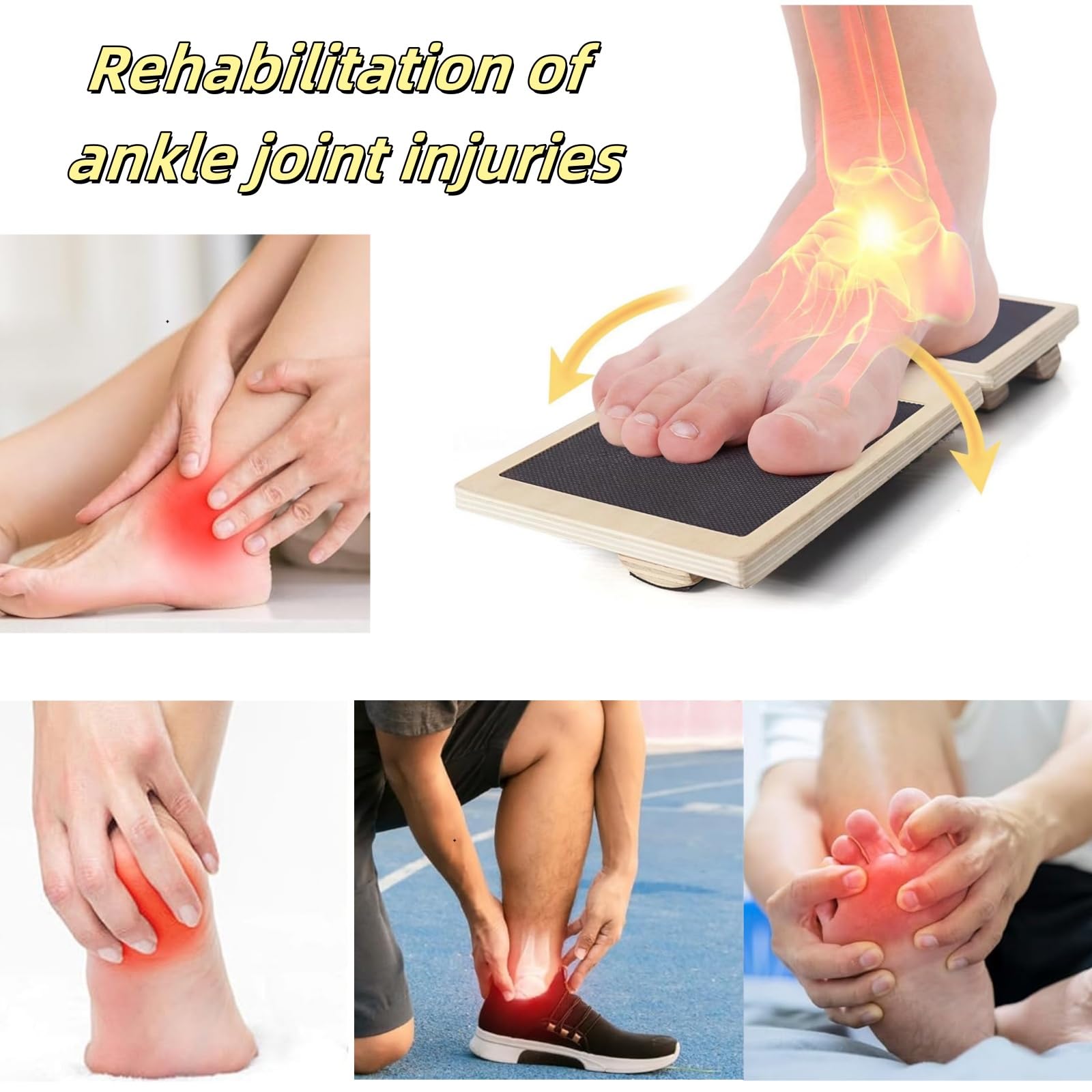 Edudif Ankle & Foot Stretcher - Ballet Balance Boards, Single Leg Balance Trainer, Foot Strengthener & Posture Corrector For Ankle Sprain & Plantar