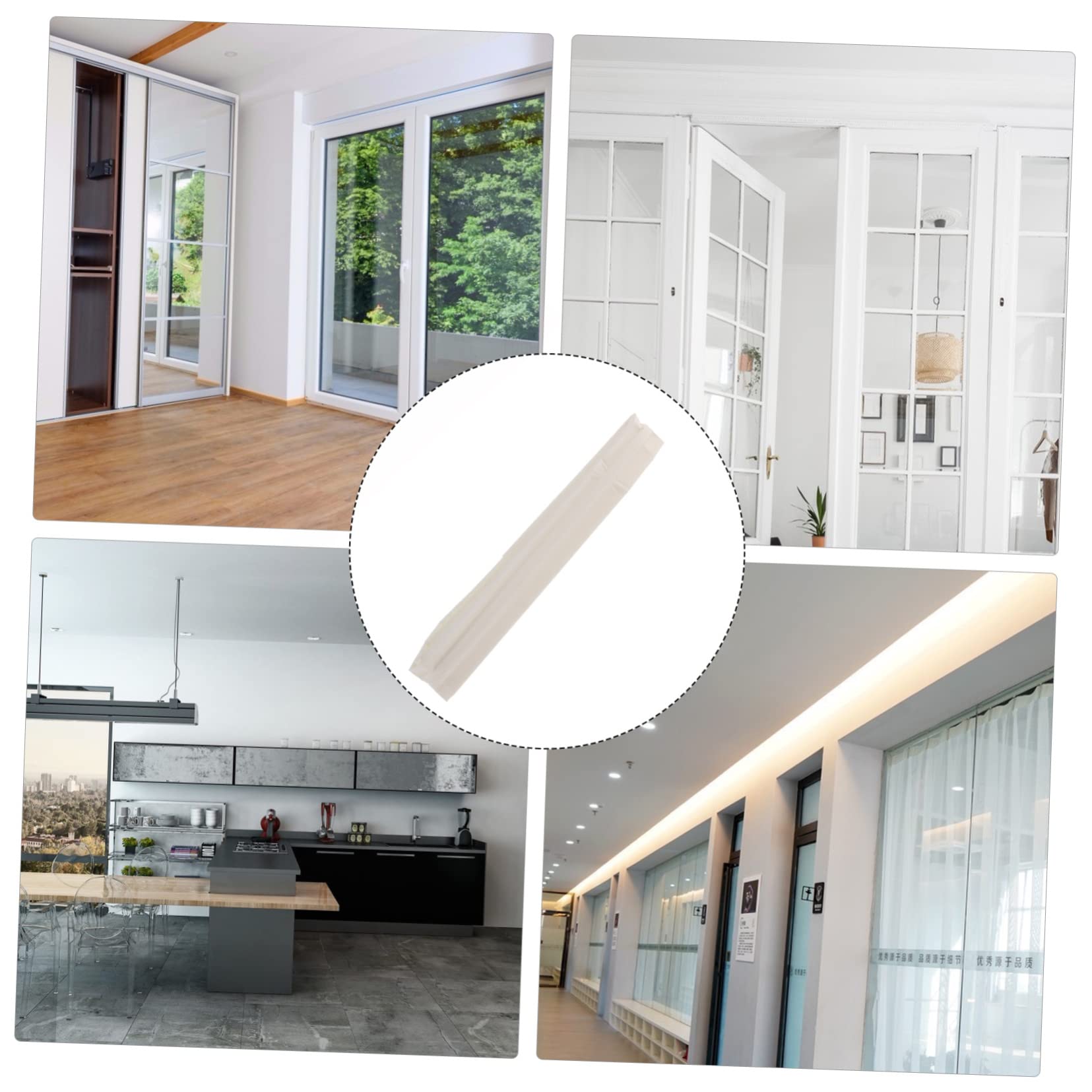 1 Roll Sliding Window Sealing Strip Window Stripping Seal Strip Self-Adhesive Door Strip Door Seal Strip Window Seal Tape Adhesive Strip White Aluminum Doors Polyurethane Foam