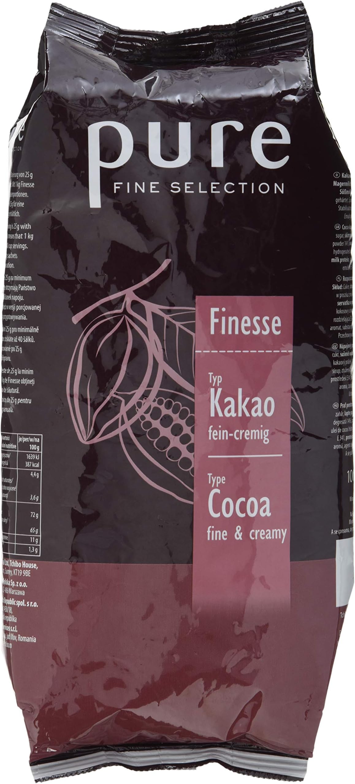Tchibo pure chocolate drink the luxury chocolate finesse 1kg