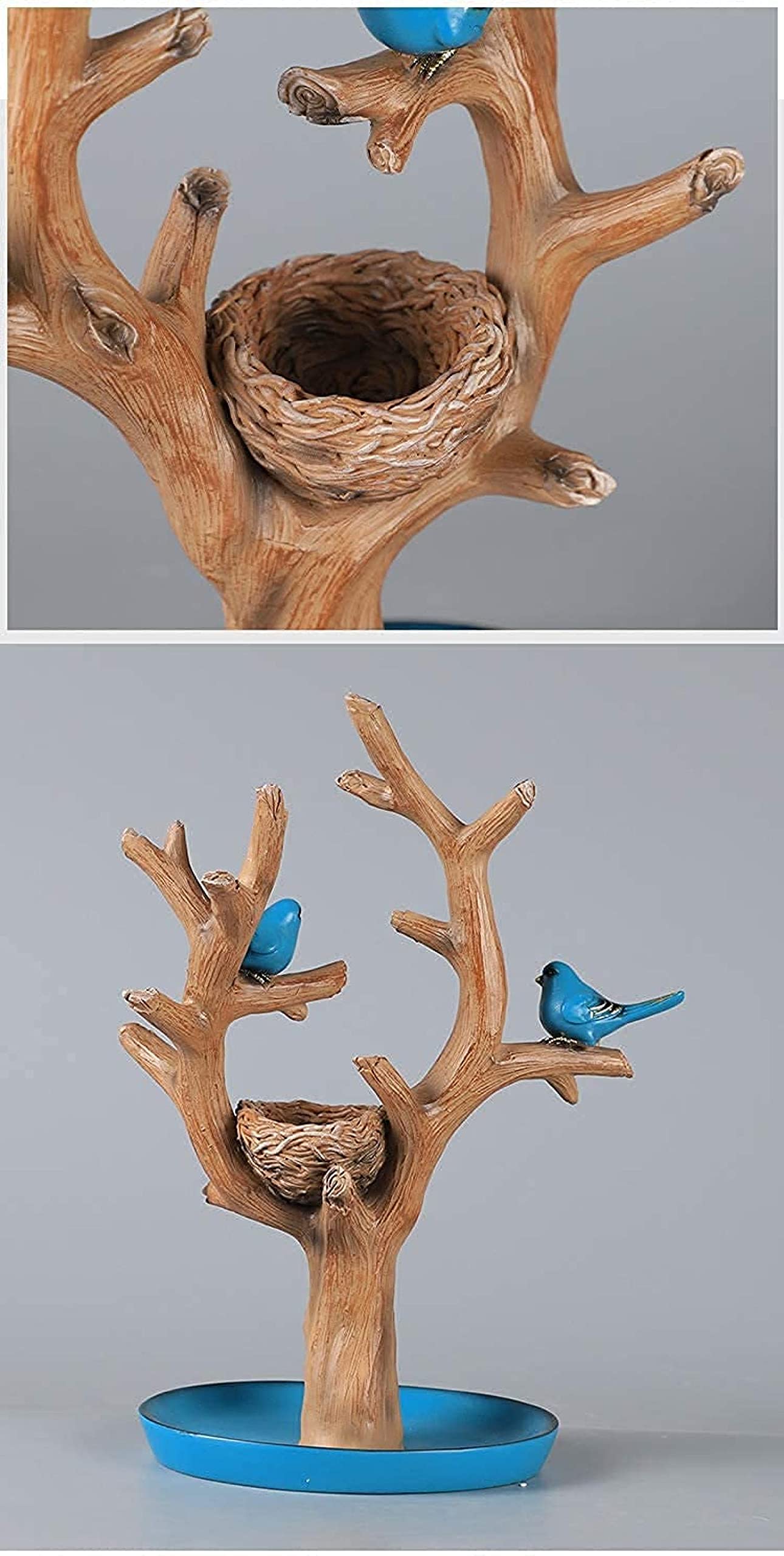 Amazon｜キーホルダー 入り口収納 キーホルダー キーホルダー ジュエリーディスプレイホルダー アクセサリーツリー イヤリング ネックレス コイン収納  アクセサリーボックス キーフック アイテムボックス ファッションウッド アクセサリー収納ボックス 木のハンガー ...