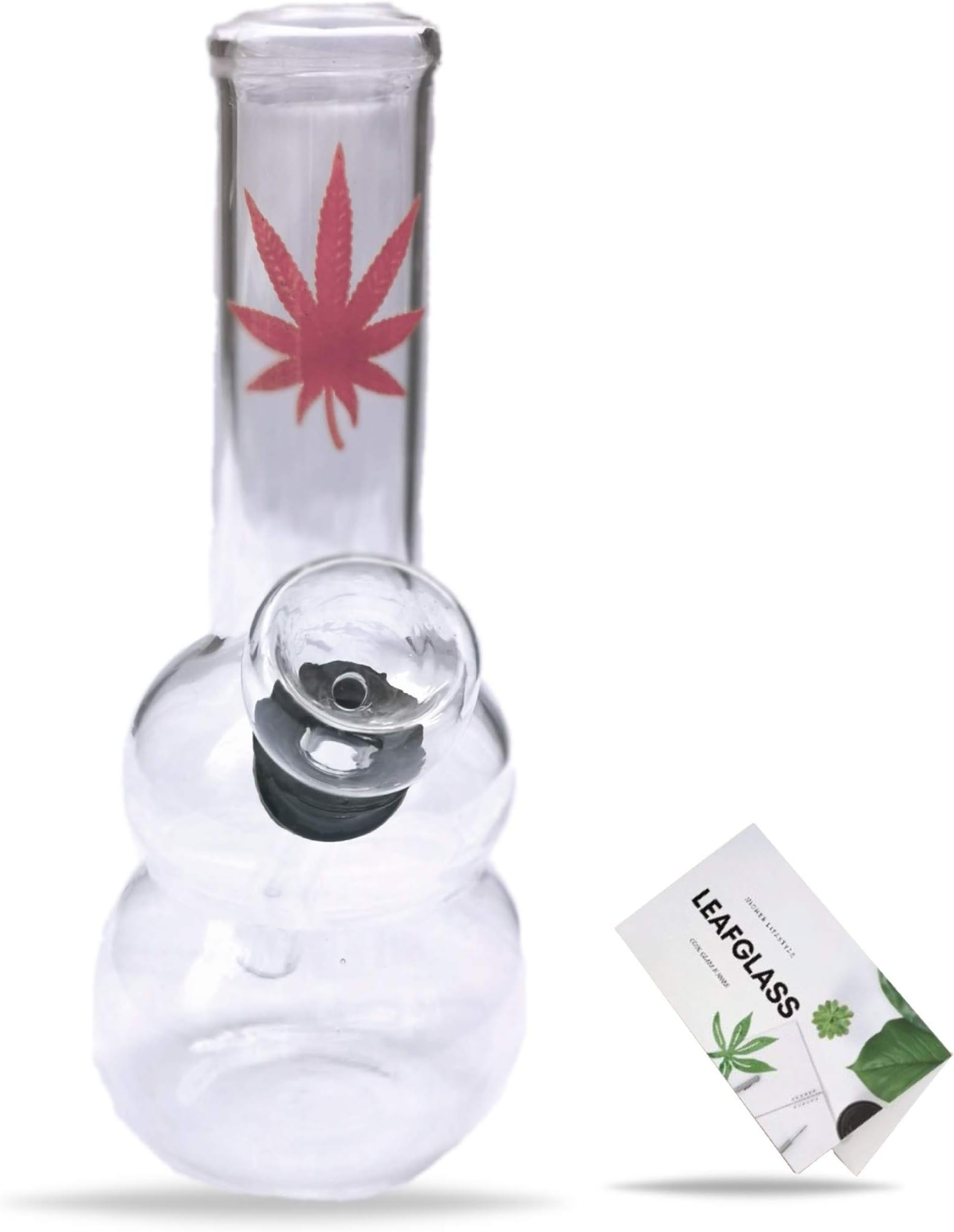 Mini 4 inch Glass Bong Waterpipe with Bow for Smoking. Higher Lifestyle Collection