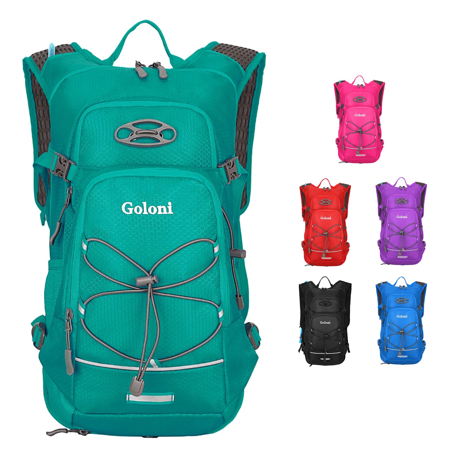 Hydration Backpack,Lightweight Hiking Backpack with 2L Water Bladder,Water Backpack for Biking, Running, Festival