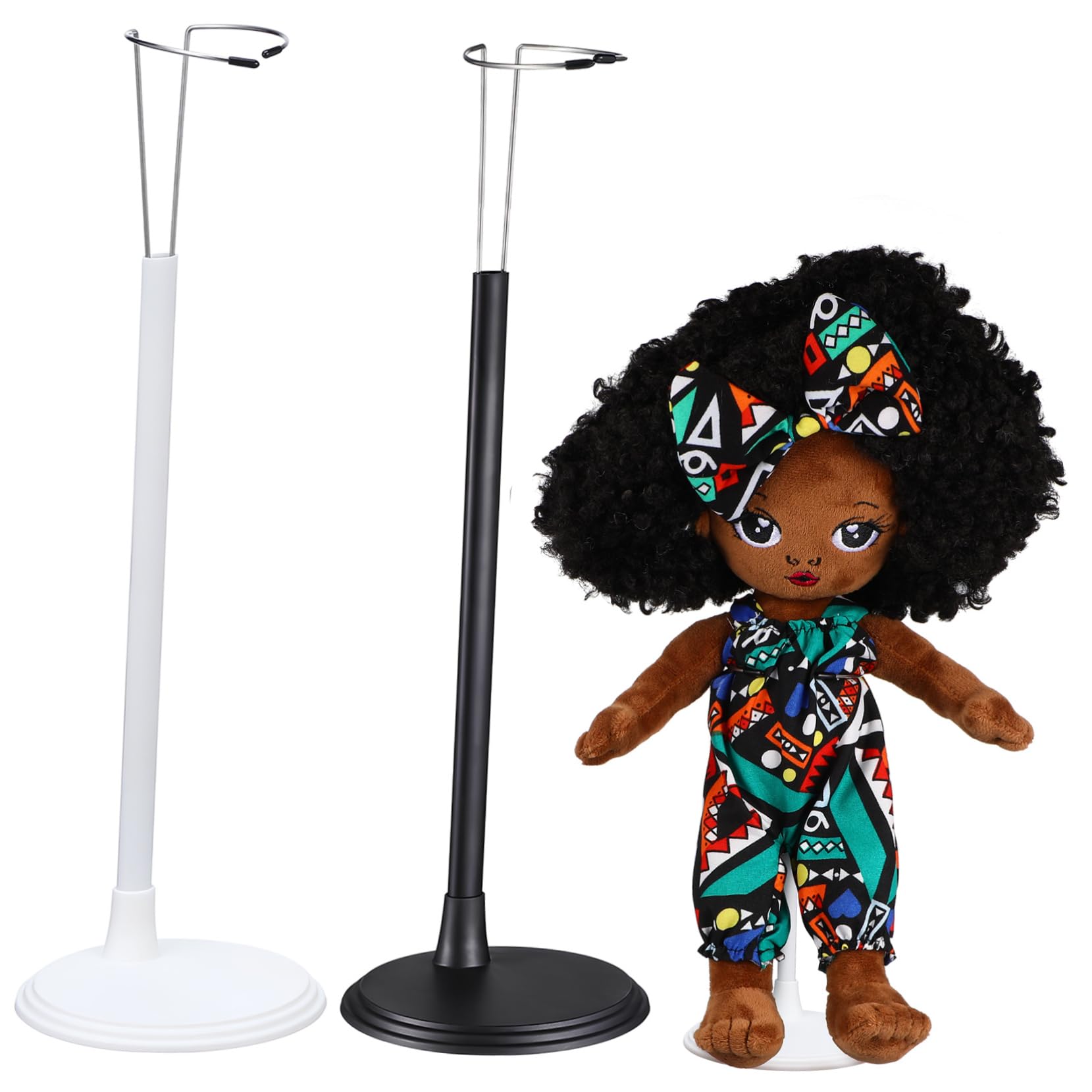 Totority Sturdy Pvc Doll Stands 2 Sizes Simple Design Portable Storage Rack for Dolls