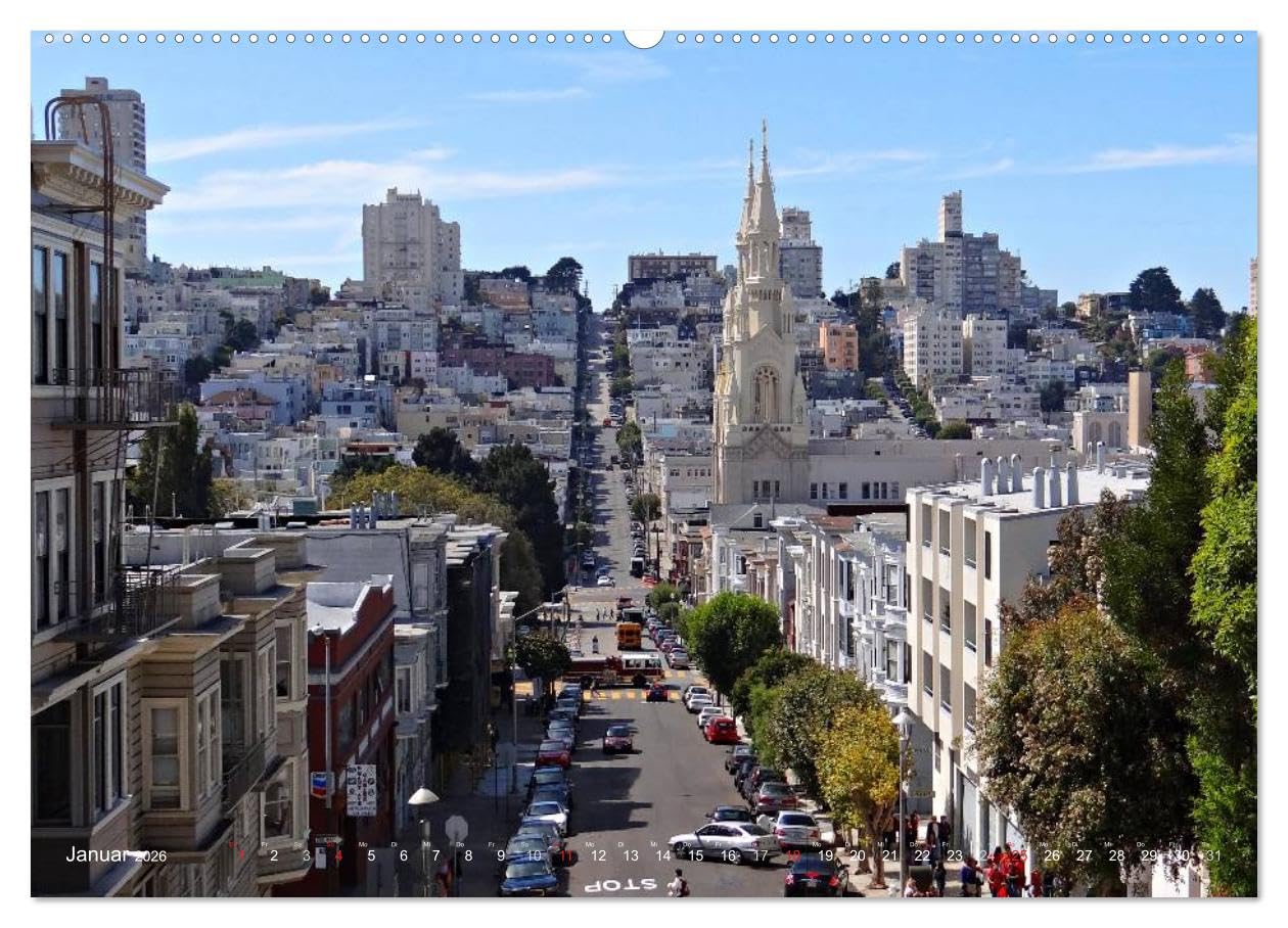 San Francisco Westküste USA (hochwertiger Premium Wandkalender 2026 DIN A2 quer), Kunstdruck in Hochglanz: San Francisco, eine der schönesten und aufregensten Städte der Welt (CALVENDO Orte)