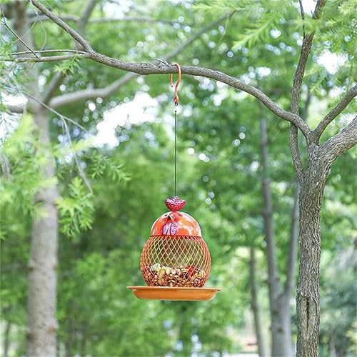 Miniatura 7 de Comedero para pájaros Outdoor Hanging Bird Feeder Metal Cartoon Chicken Garden Decoration Balcony Feeder to Bird Lovers