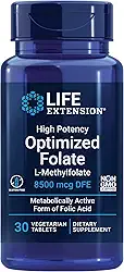 Metil Folato Otimizado 500mcg (30 Tabletes) Life Extension