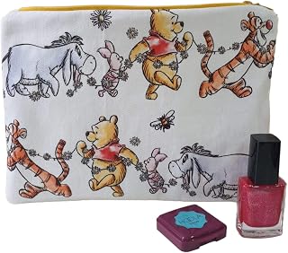 Pooh and Friends Makeup Cosmetics Travel Bag Pouch | Perfect Mother's Day Gift | Handmade by Sew This, Sew That | Ideal for makeup, accessories more
