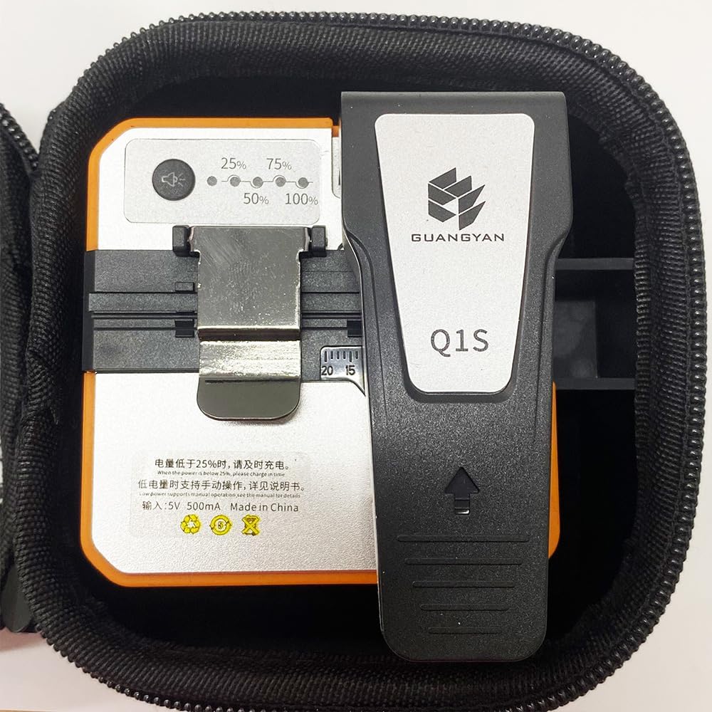 Q1S Fully Automatic Electric Fiber Optic Cleaver Rechargeable Optic Cable Cutter FTTH Optical Fiber Cleaver 1 PCS