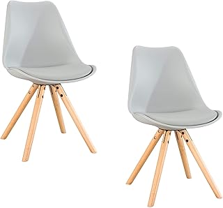 Aryana Home Pack de Sillas Nórdicas, Gris, 58x46x81 cm, 2 Unidades