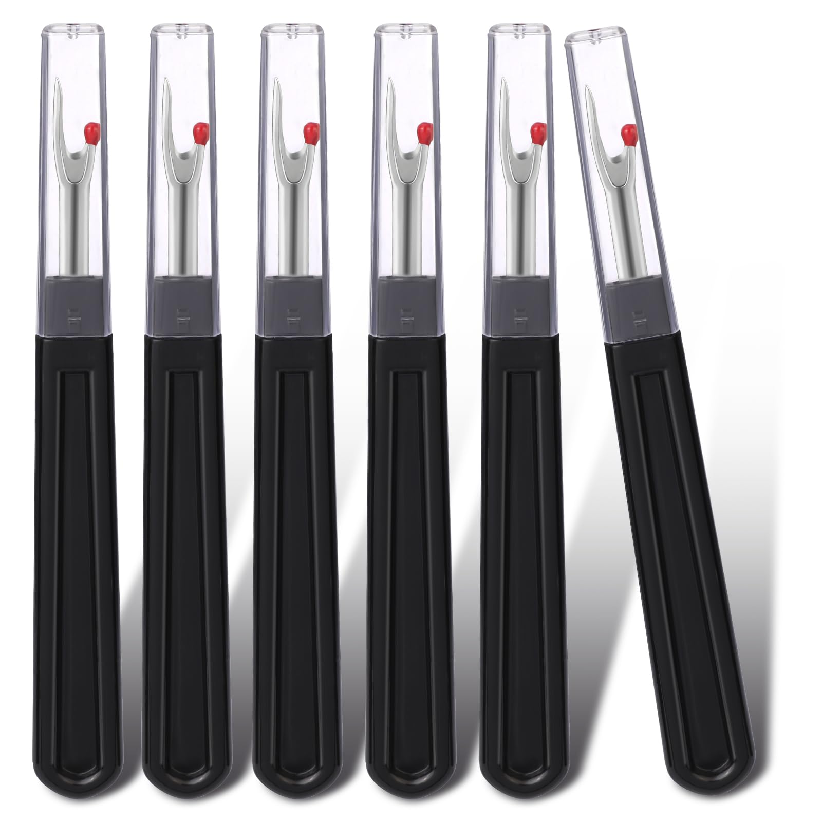 6 Pcs Seam Ripper, Black Large Stitch Unpicker Tool for Sewing, Stitch Unpicker Sewing Tool Seam Rippers for Quick Unpick Sewing Quilting Crafting Removing Threads, DIY Sewing Accessories
