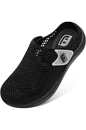Slippers for Women Adjustable Indoor House Shoes, Wide Width Diabetic Home Shoes Comfy Non Slip Breathable Slippers for Edema, Swollen Feet, Elderly, Pregnancy