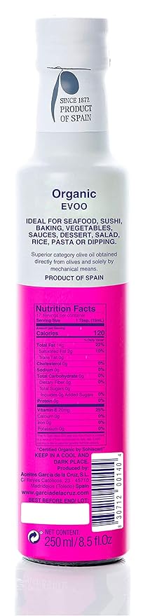 Aceite de Oliva Extra Virgen Orgánico - Arbequina - 8.5 fl oz miniatura 2