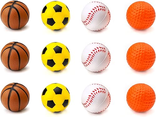 Miniatura 6 de CHIWAVA Paquete de 12 bolas de esponja de goma suave de 1.6 pulgadas para gato, juguete interactivo, colores surtidos