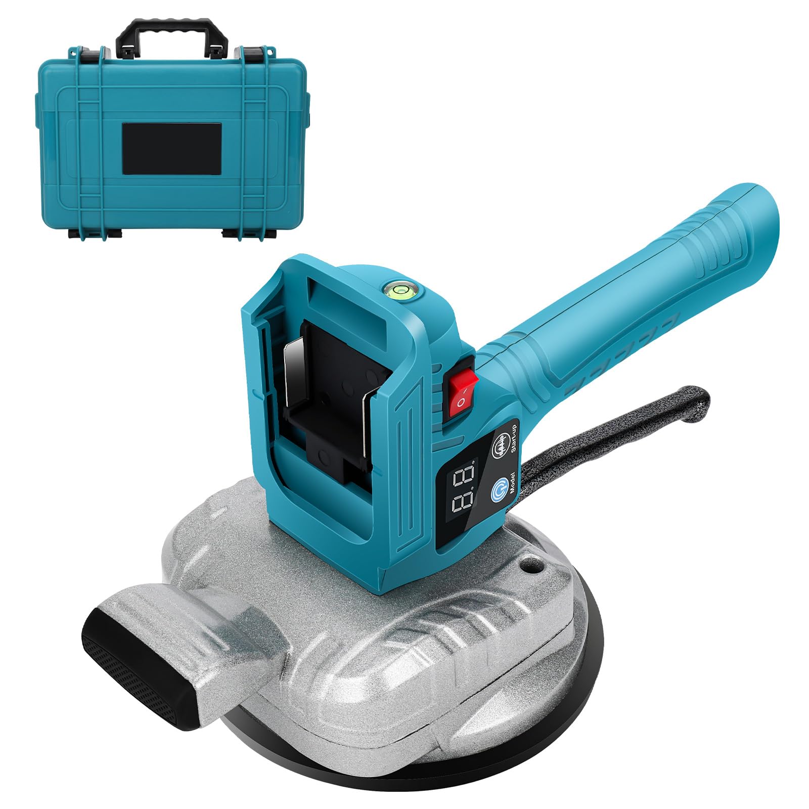 Dispositivo di vibrazione per piastrelle Maki-ta18V, macchina vibrante per piastrelle, 6 livelli di velocità regolabile, ventosa da 15,5 cm, capacità 100 kg, adatto per 47 x 47 pollici e sotto