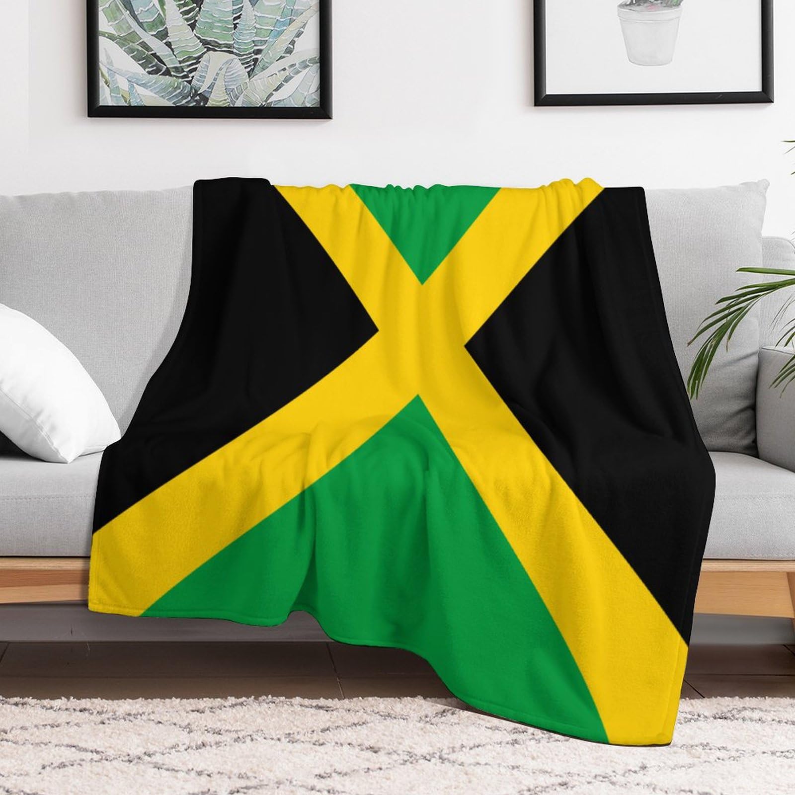Plaid Jamaïque polaire couverture de camping et voyage douce 177x203cm