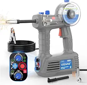 AZZUNO Máquina De Solda Mig Portátil De 100 A, Máquina De Solda Mig Sem Gás, Máquina De Solda Mig De Fluxo Portátil De 100 V